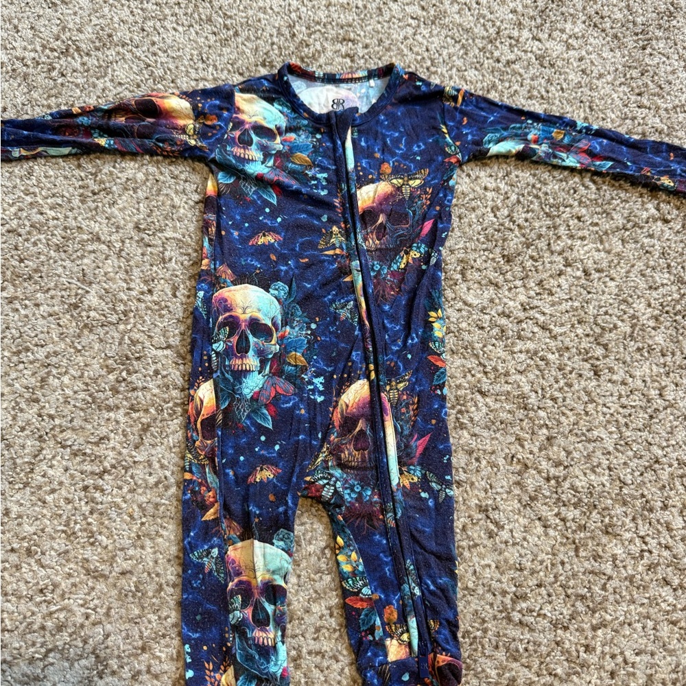 Bums & roses Sherlock bones Colorful Skull Print Kids One Piece convertible